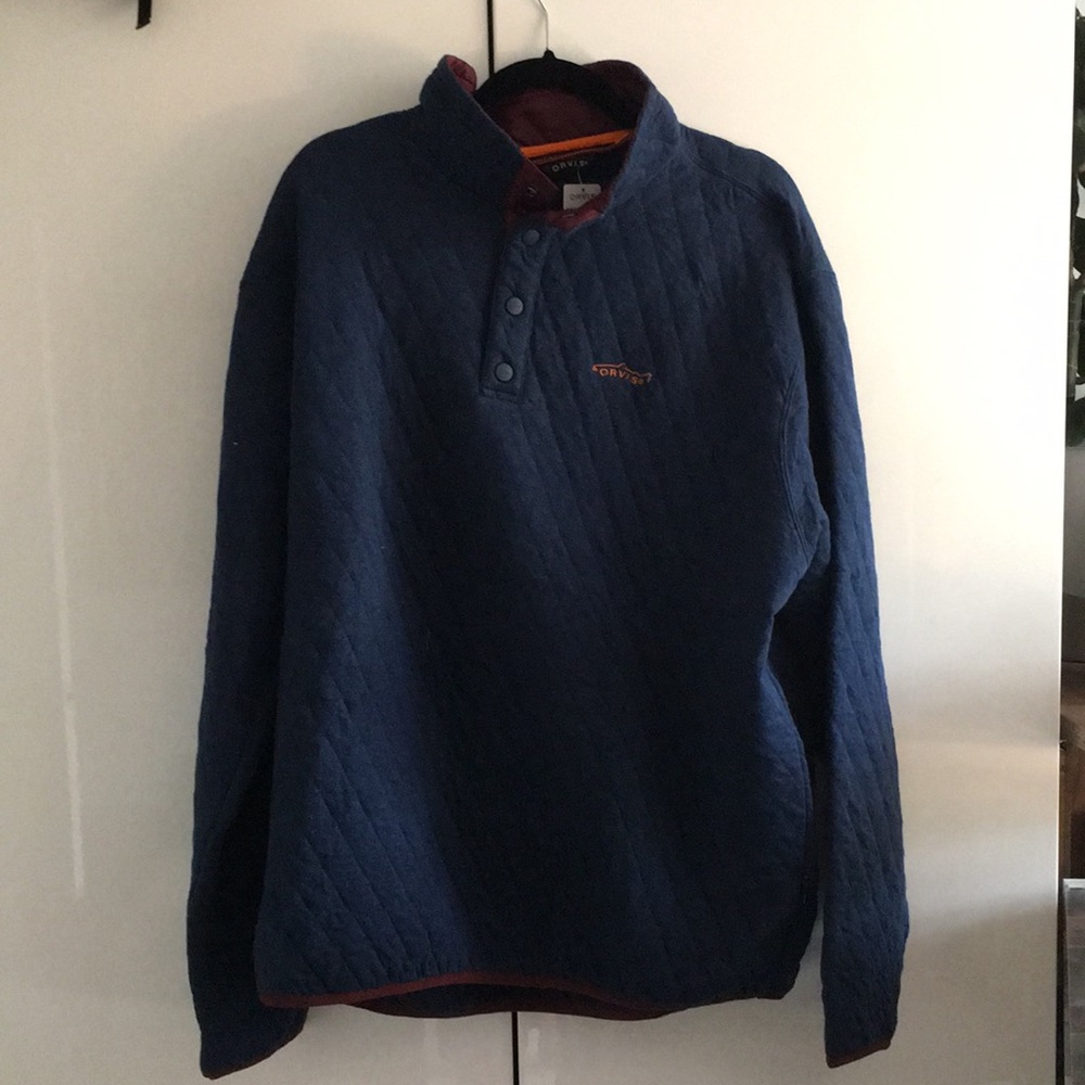 NWT Orvis Quilted Snap Sweatshirt / Pullover